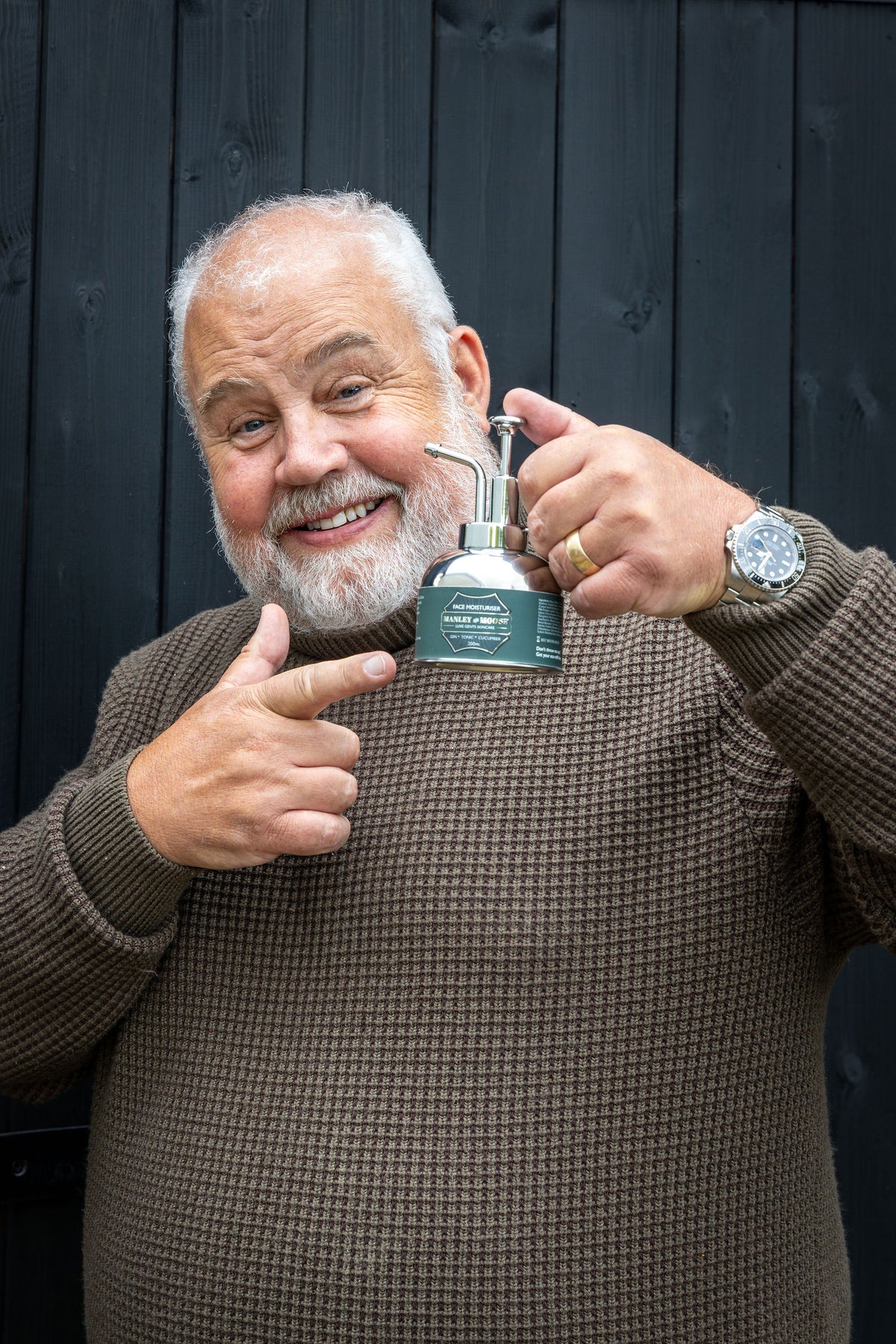 Actor Cliff Parisi, founder of Manley & Moosh
